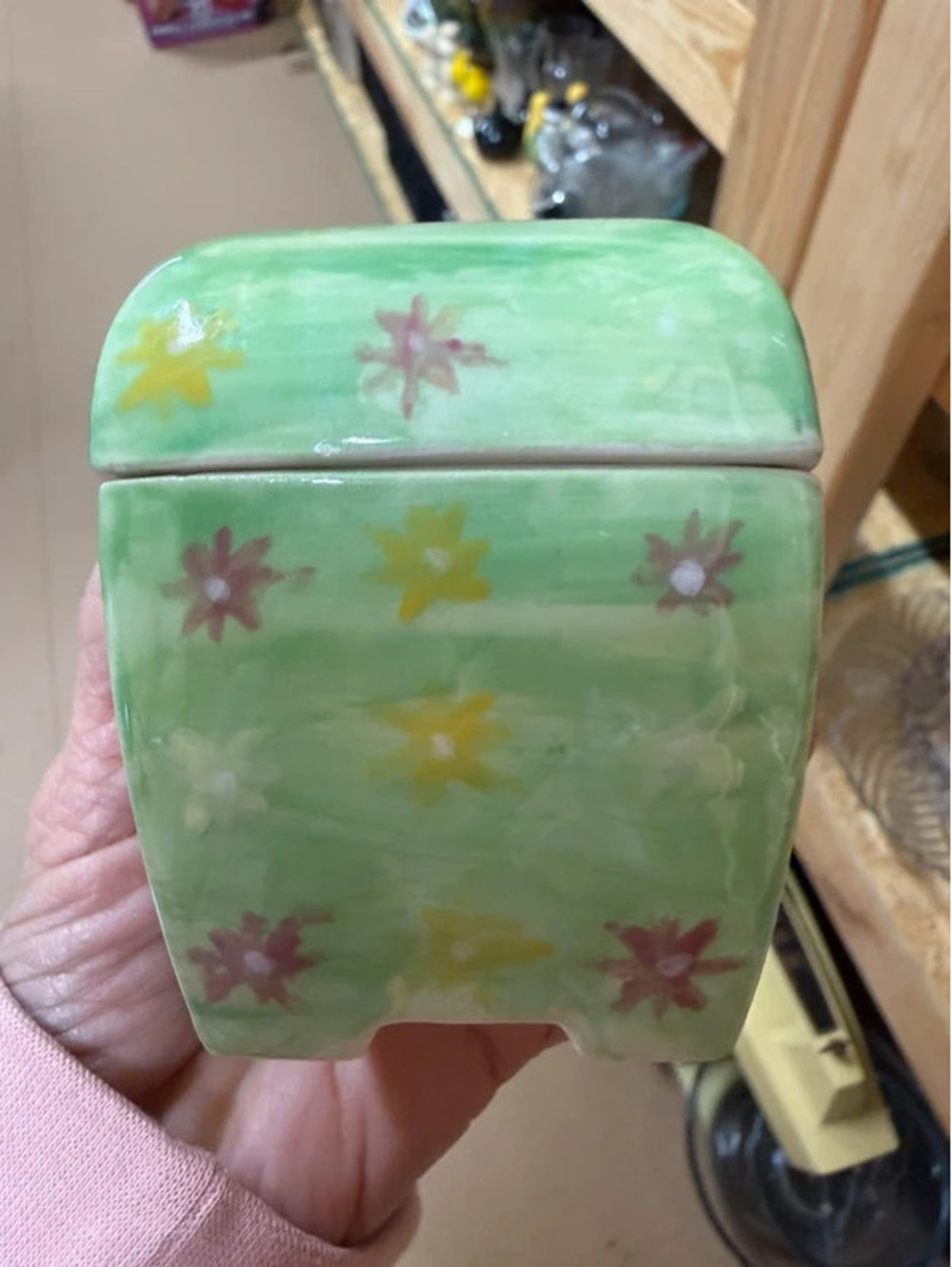 Vintage Handpainted Trinket container